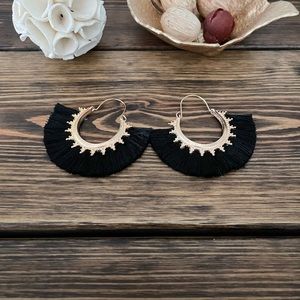 Black Tassel Earring